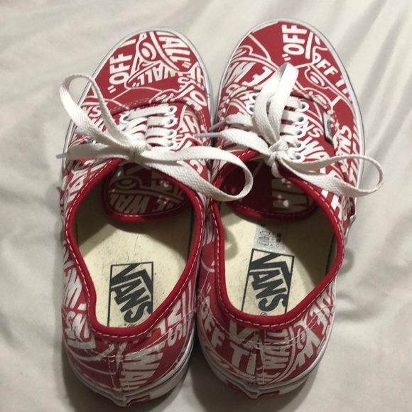 Red Logo Vans Shoes - Picture 2 of 5